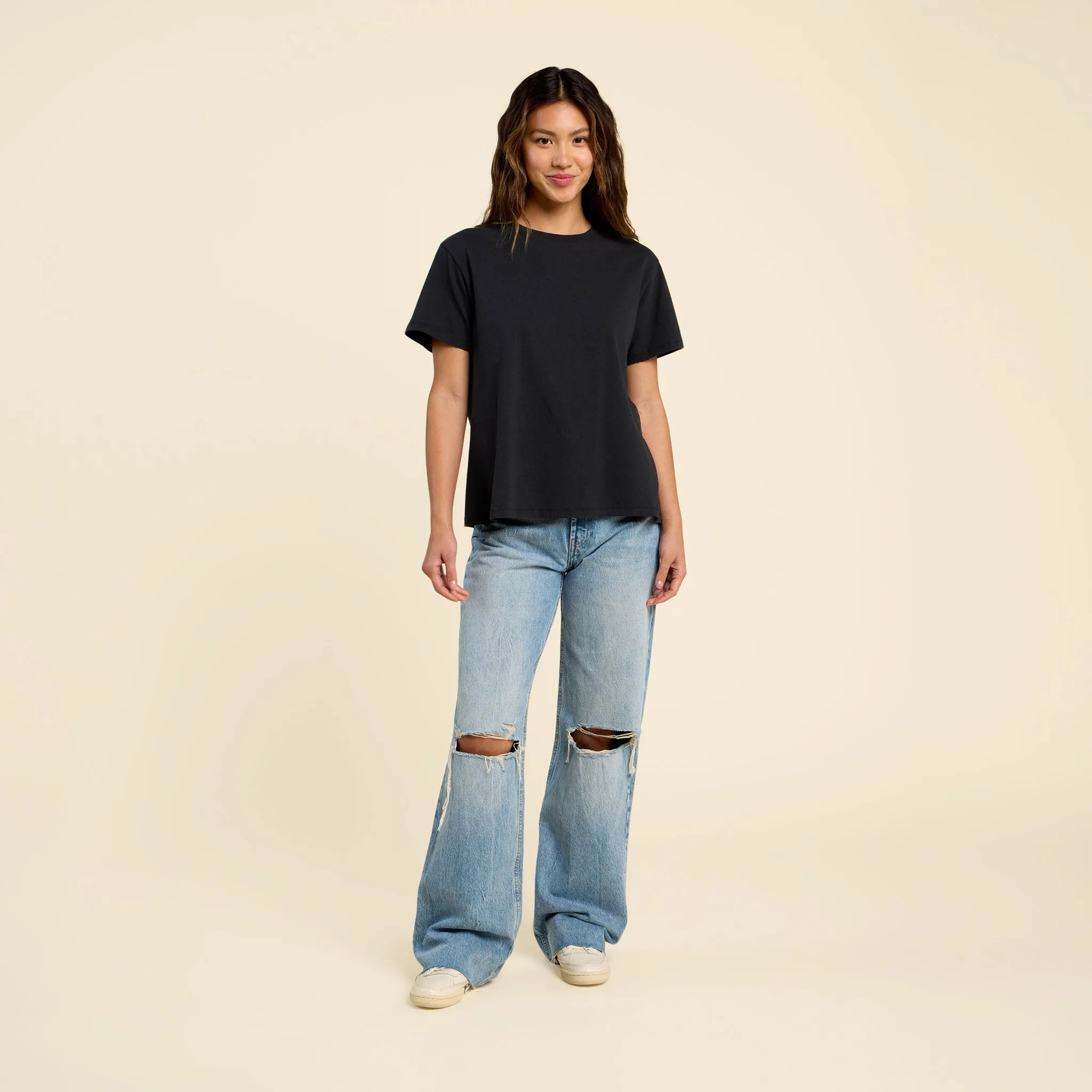 Vintage Cotton Everyday T-Shirt | Black sold by nuuds product image thumbnail 2