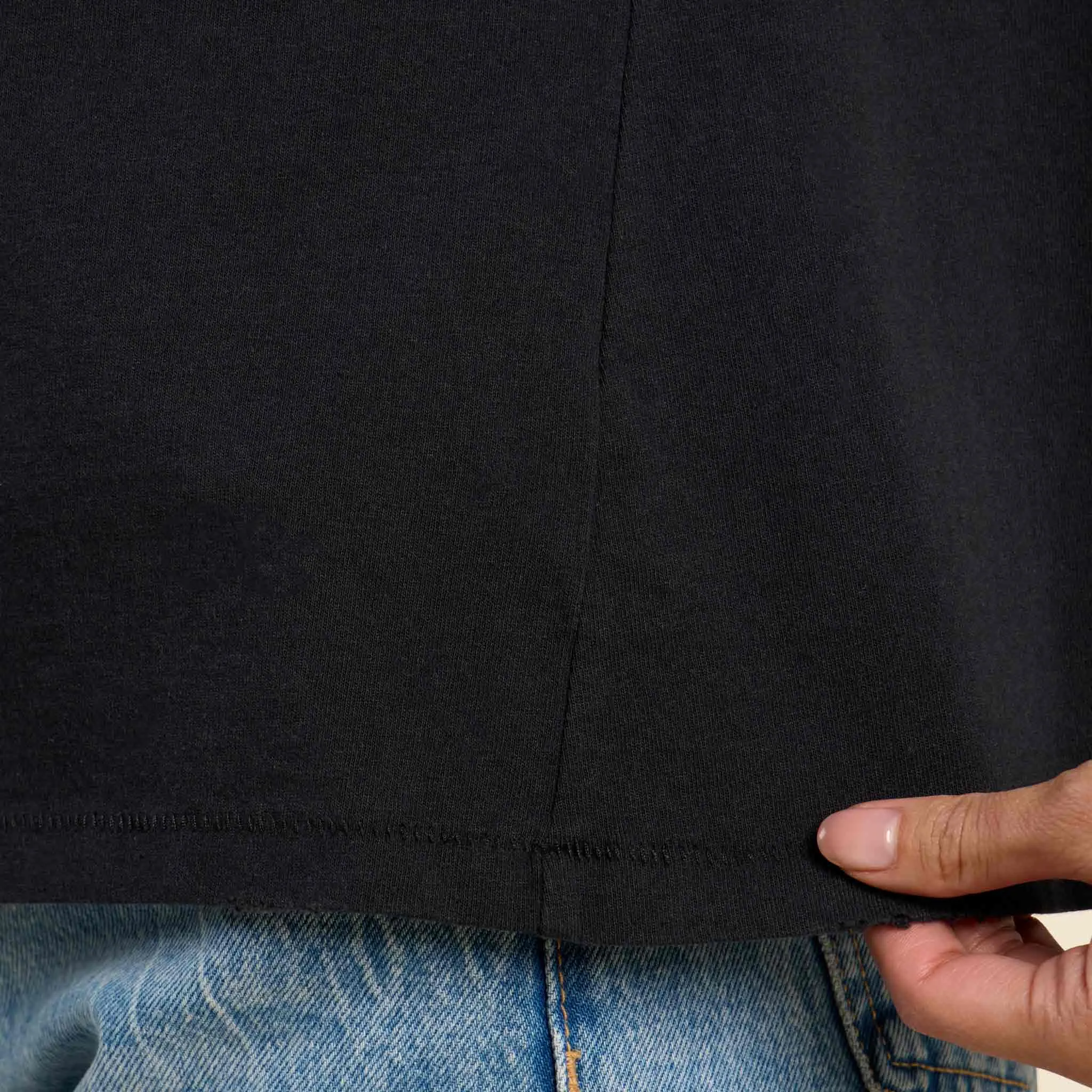 Vintage Cotton Everyday T-Shirt | Black sold by nuuds product image thumbnail 5