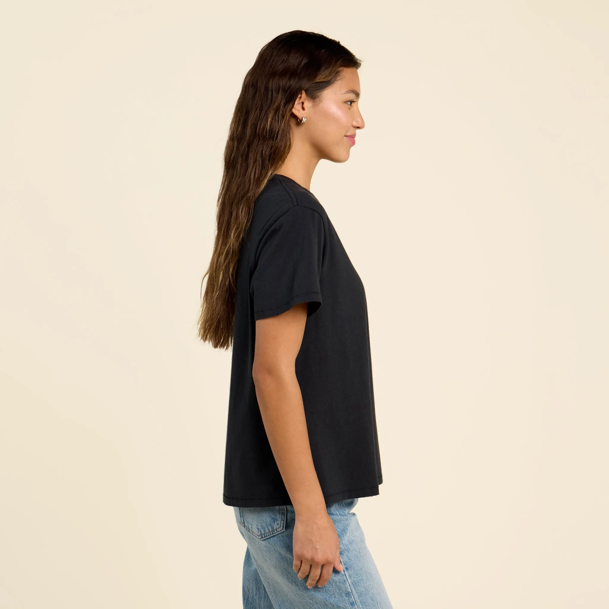 Vintage Cotton Everyday T-Shirt | Black sold by nuuds product image thumbnail 3