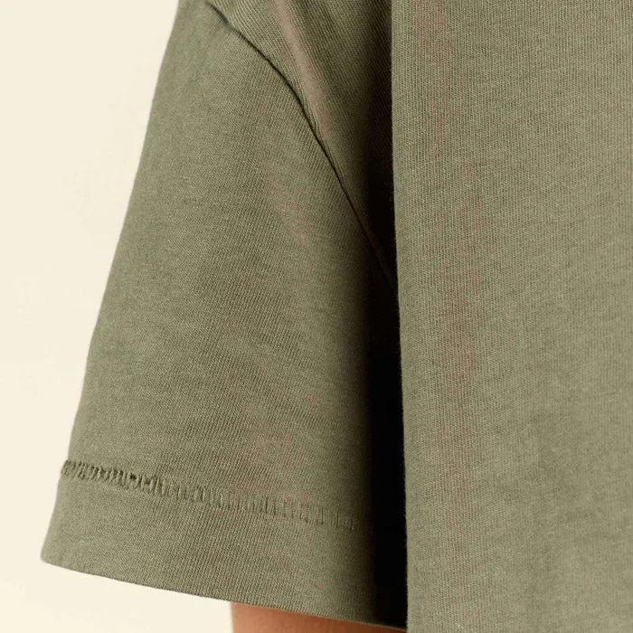 Vintage Cotton Cropped Tee | Olive sold by nuuds product image thumbnail 5