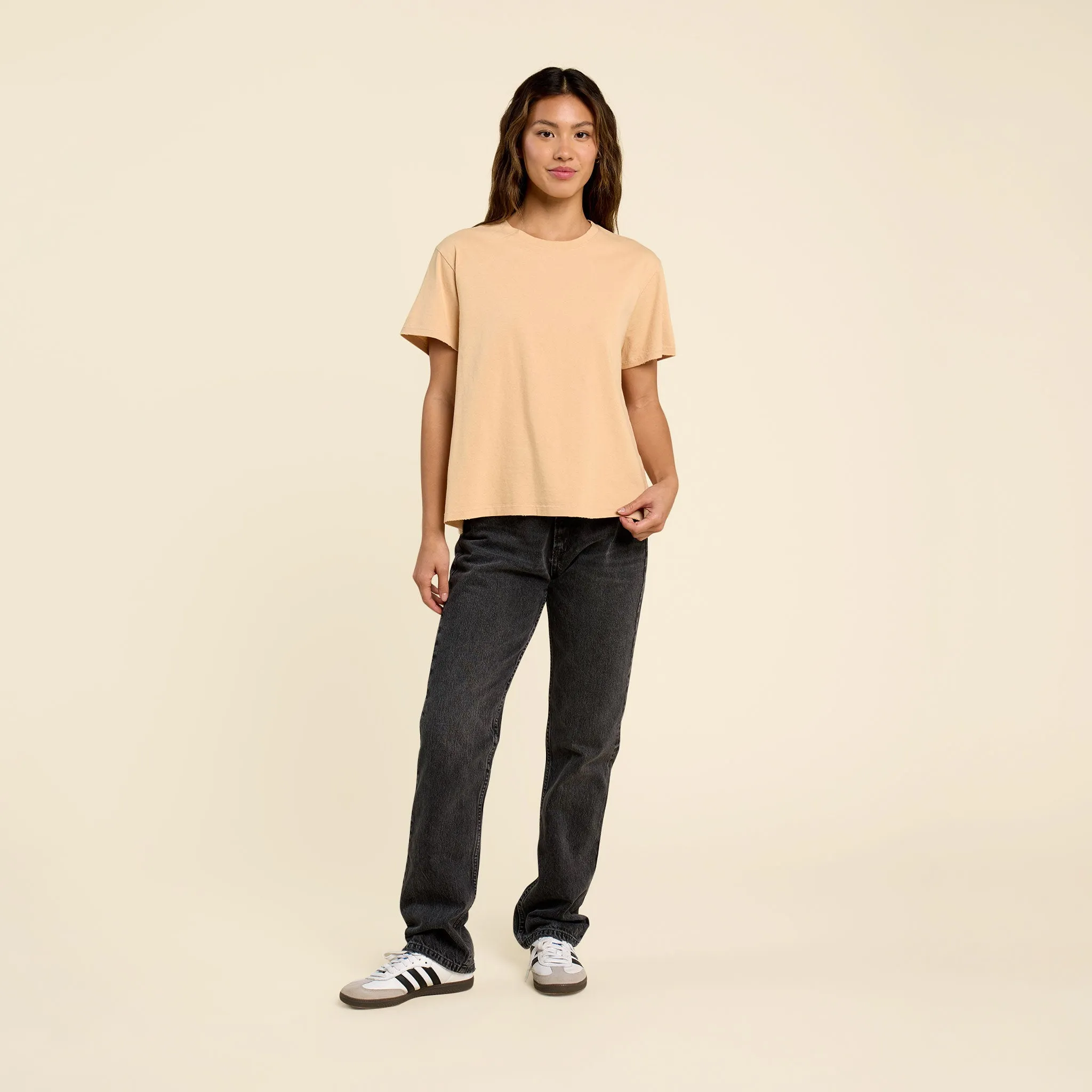 Vintage Cotton Everyday T-Shirt | Oat sold by nuuds product image thumbnail 2