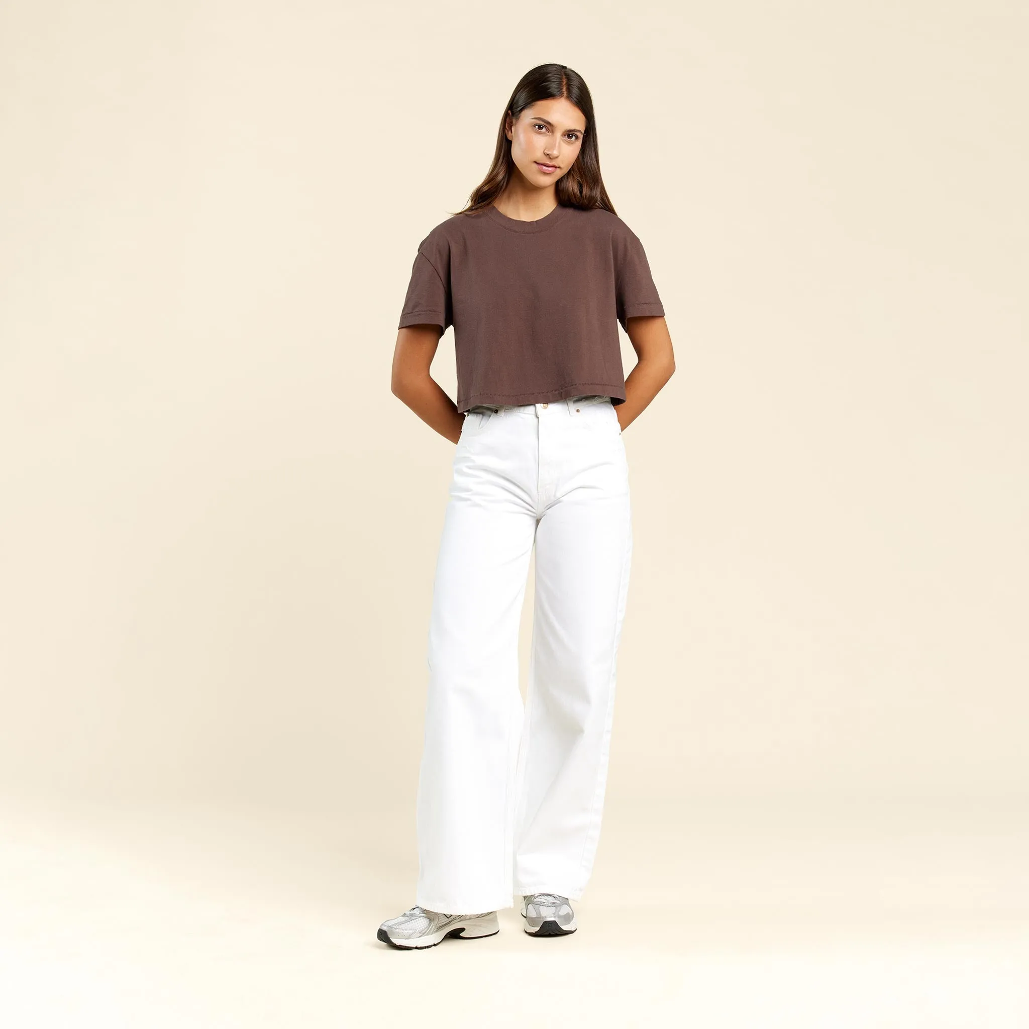 Vintage Cotton Cropped Tee | Coffee sold by nuuds product image thumbnail 2