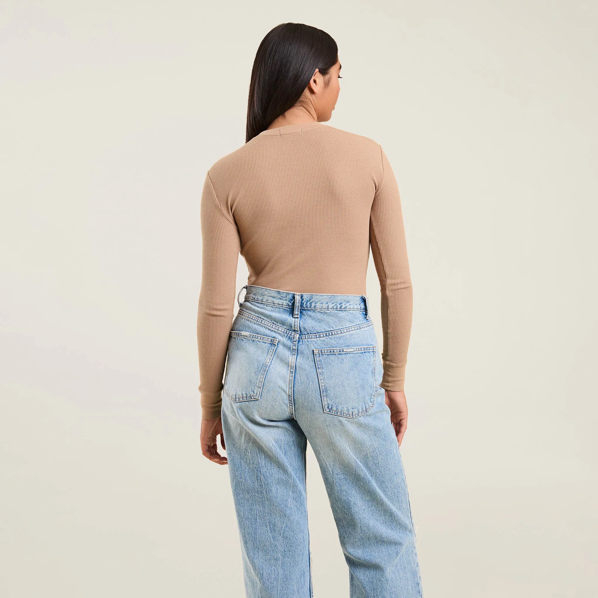 Waffle Bodysuit | Cinnamon sold by nuuds product image thumbnail 4