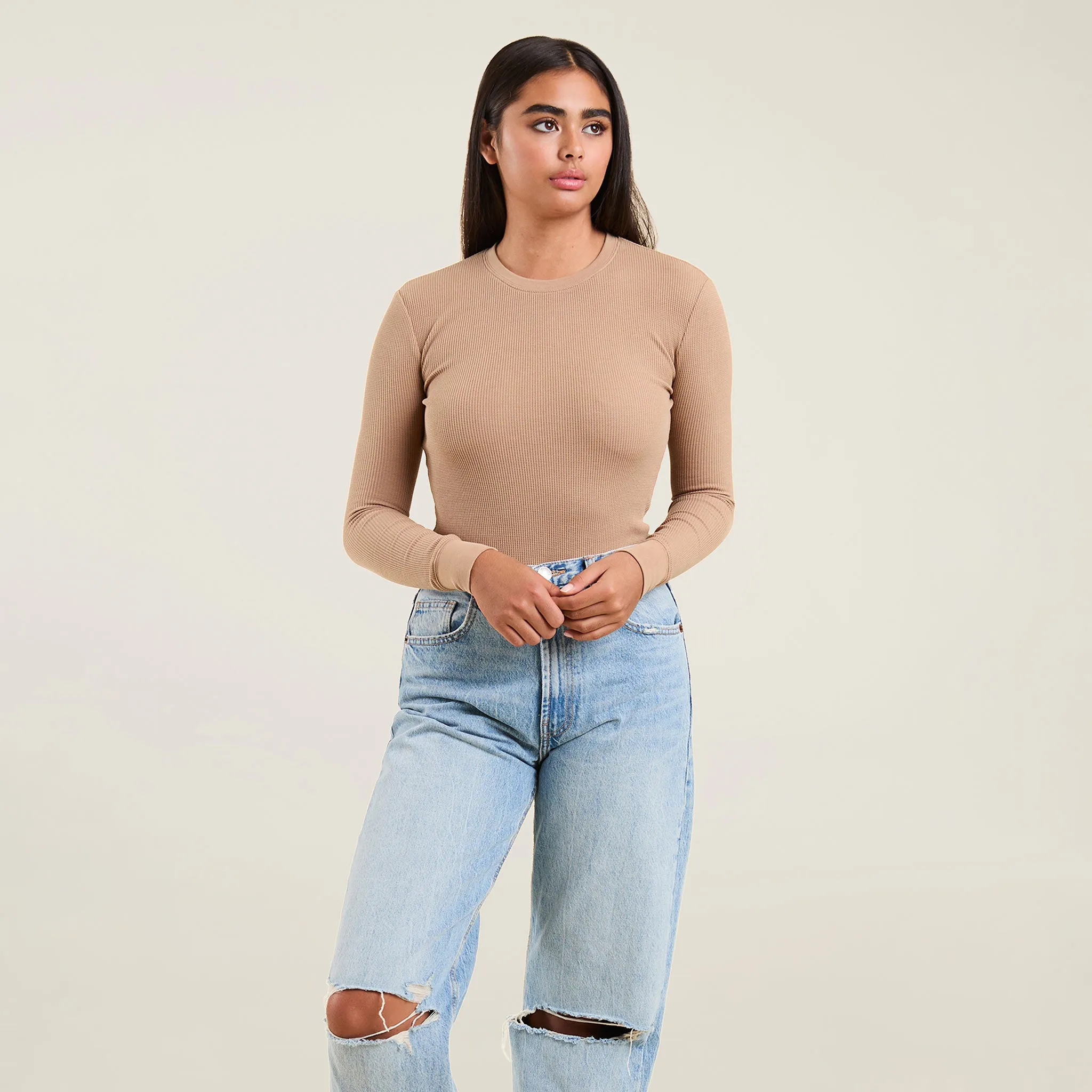 Waffle Bodysuit | Cinnamon sold by nuuds