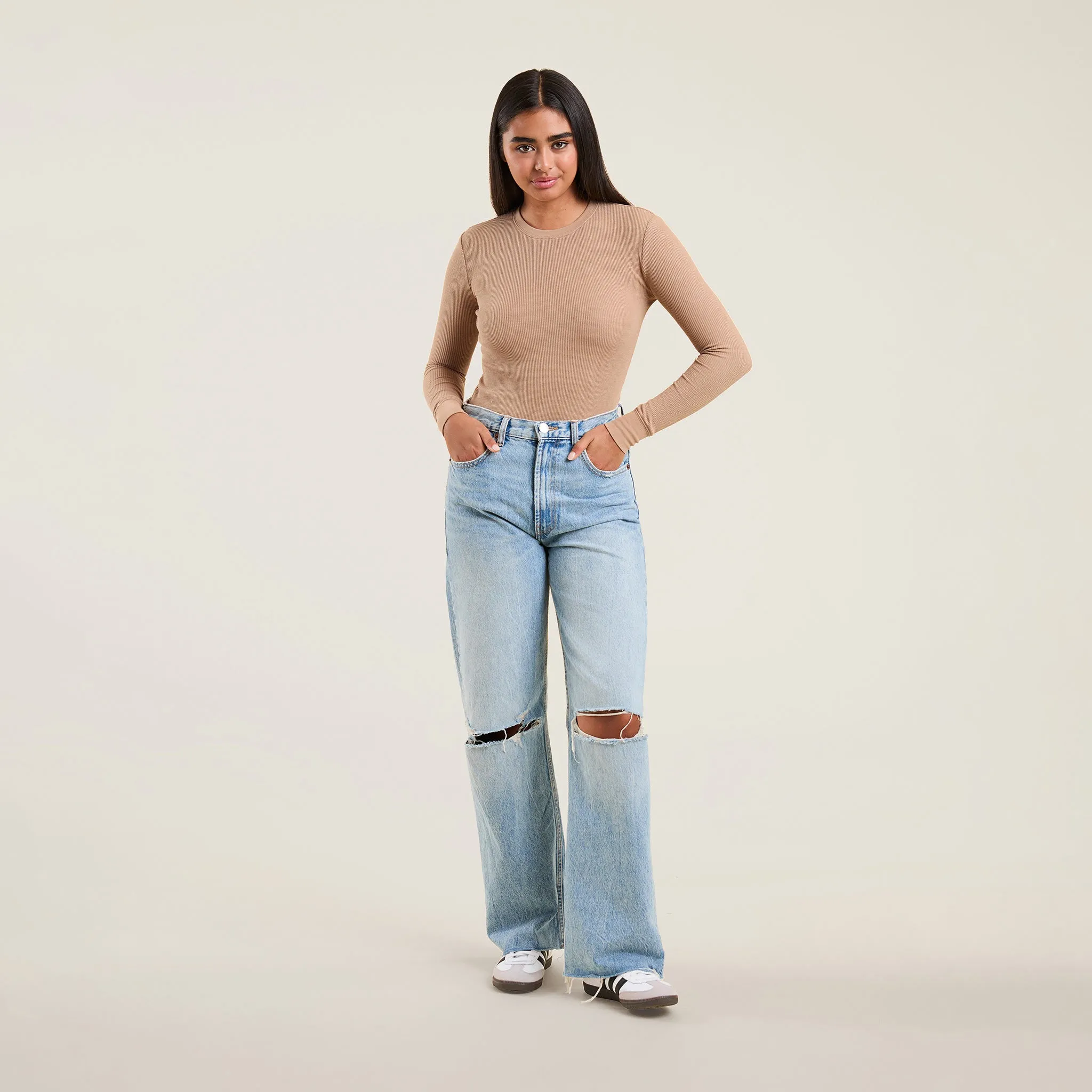 Waffle Bodysuit | Cinnamon sold by nuuds product image thumbnail 2