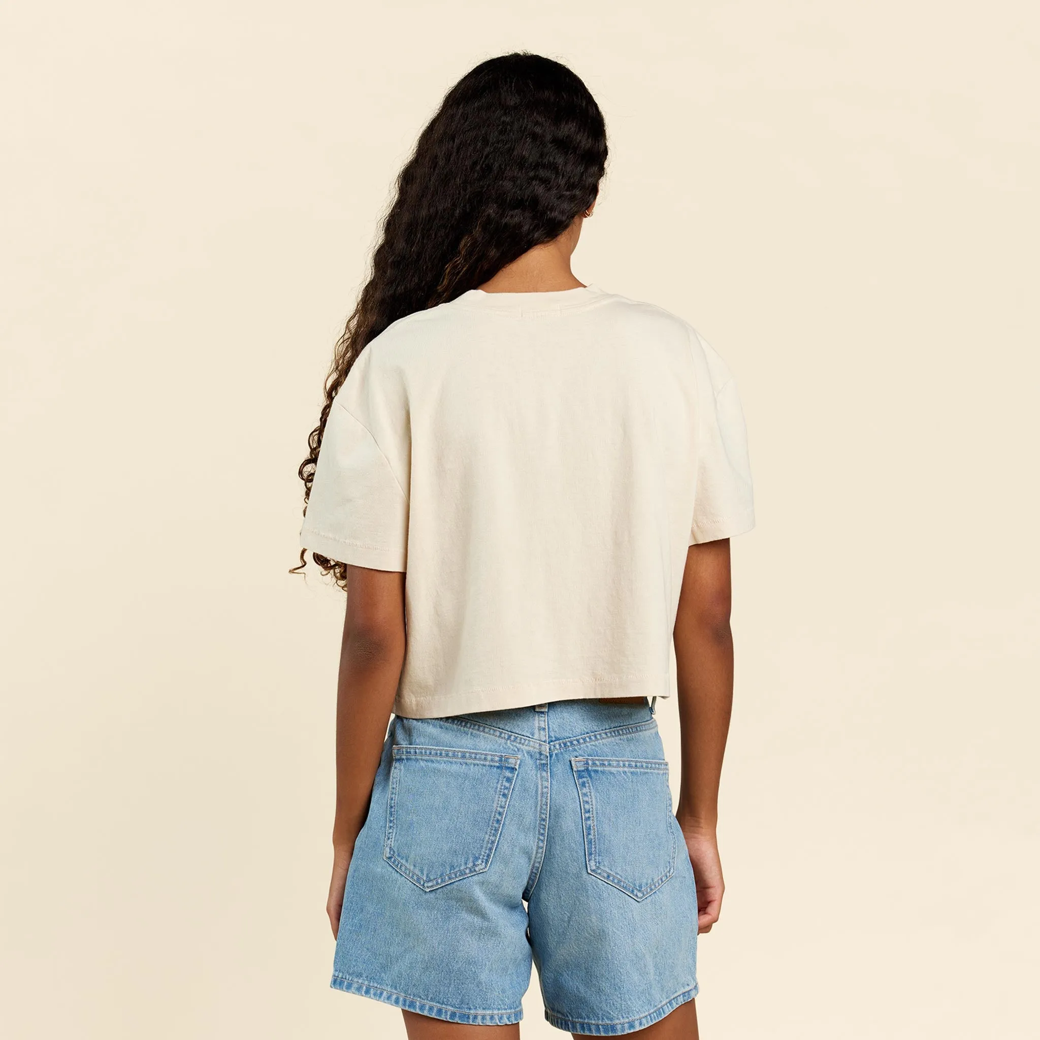 Vintage Cotton Cropped Tee | Bone sold by nuuds product image thumbnail 4