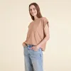 Soft Cotton Muscle Tee | Clay sold by nuuds