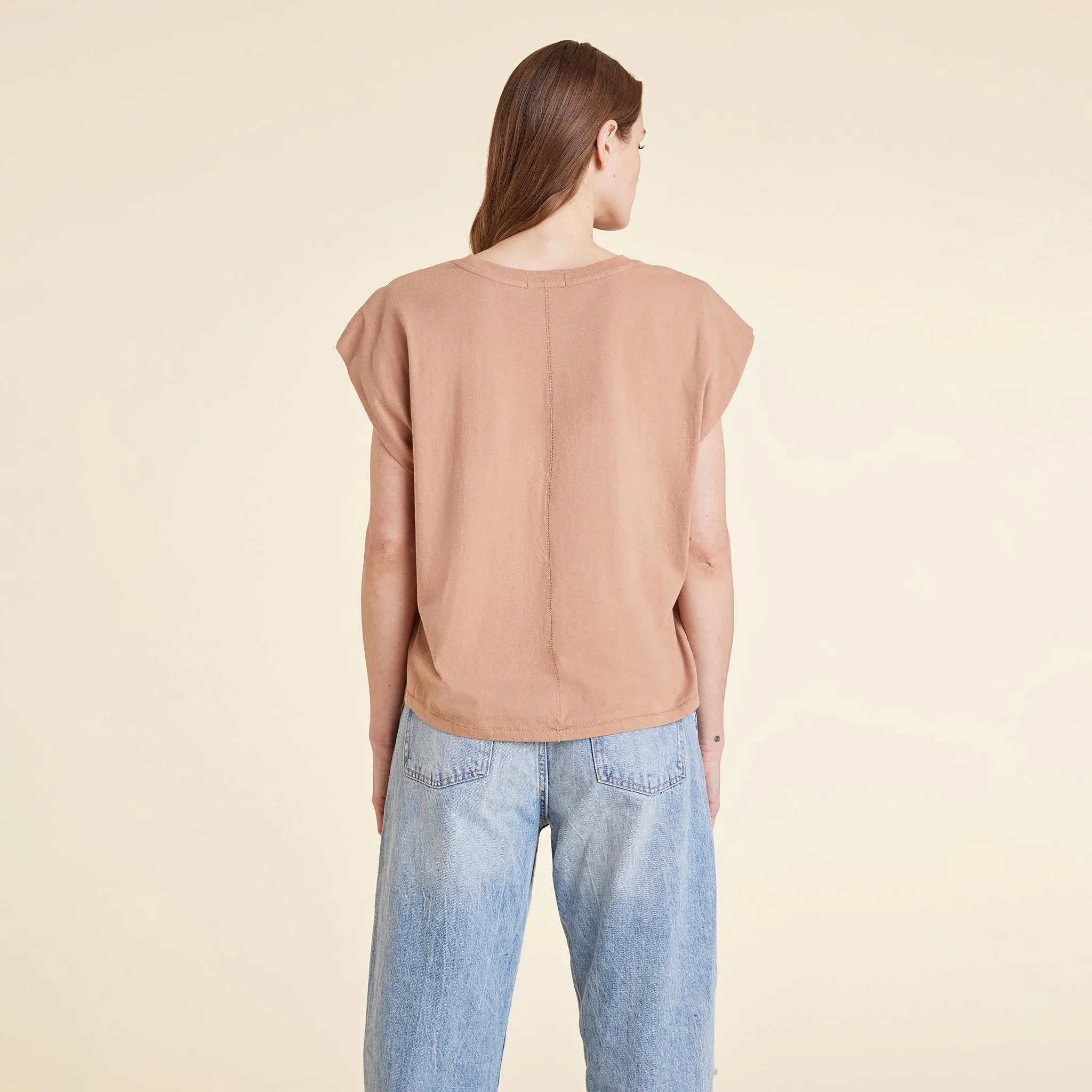Soft Cotton Muscle Tee | Clay sold by nuuds product image thumbnail 4
