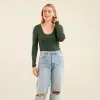Long Sleeve Scoop Neck Bodysuit sold by nuuds