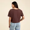 Boxy V-Neck Tee | Coffee sold by nuuds