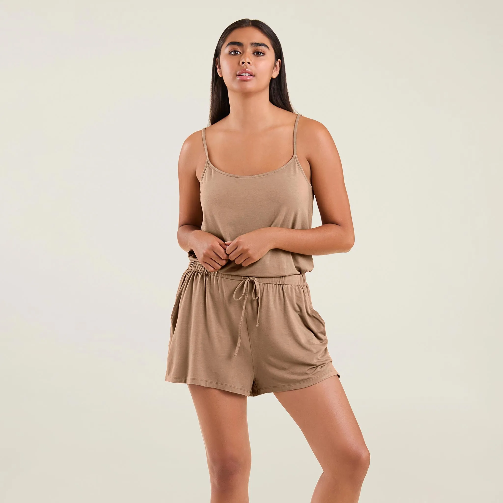 Sleep Romper | Cinnamon sold by nuuds