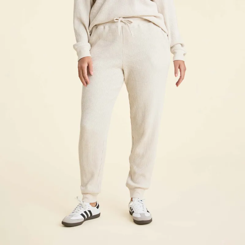 Waffle Jogger | Heather Bone sold by nuuds