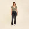 Slinky Rib Short Sleeve Bodysuit | Olive sold by nuuds