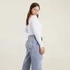 Long Sleeve Wide Square Neck Bodysuit | White sold by nuuds