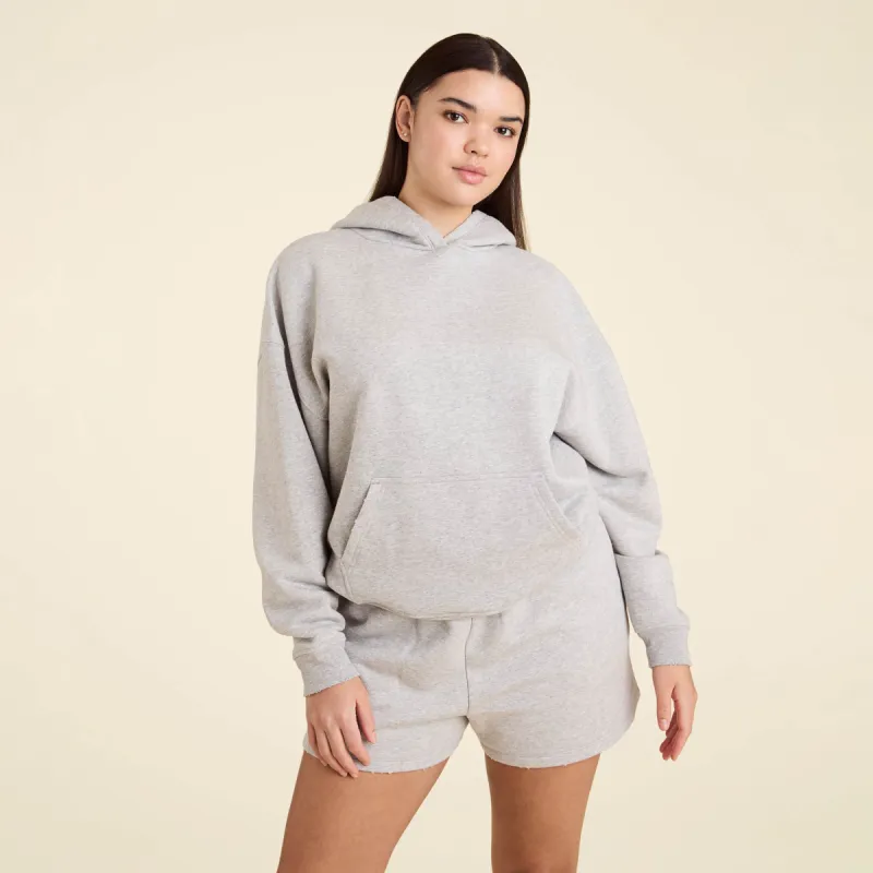 Vintage Fleece Hoodie | Heather Grey sold by nuuds