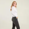 Slinky Rib Long Sleeve Shirt | White sold by nuuds