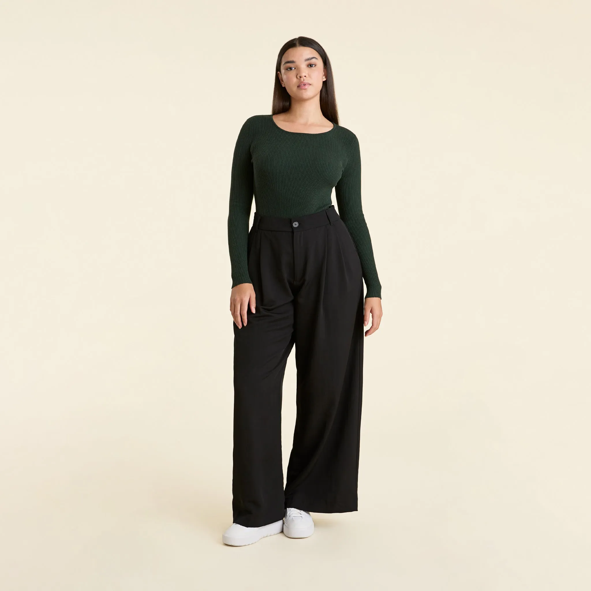 Crewneck Sweater Bodysuit | Evergreen sold by nuuds product image thumbnail 2