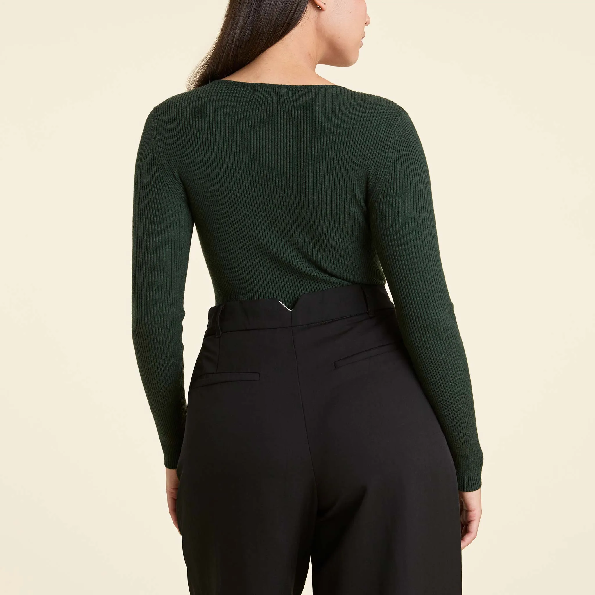 Crewneck Sweater Bodysuit | Evergreen sold by nuuds product image thumbnail 4