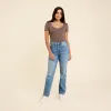 Slinky Rib Short Sleeve Bodysuit | Mocha sold by nuuds