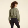 Vintage Fleece Cinch Waist Sweatshirt | Olive sold by nuuds