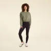 Vintage Fleece Cinch Waist Sweatshirt | Olive sold by nuuds