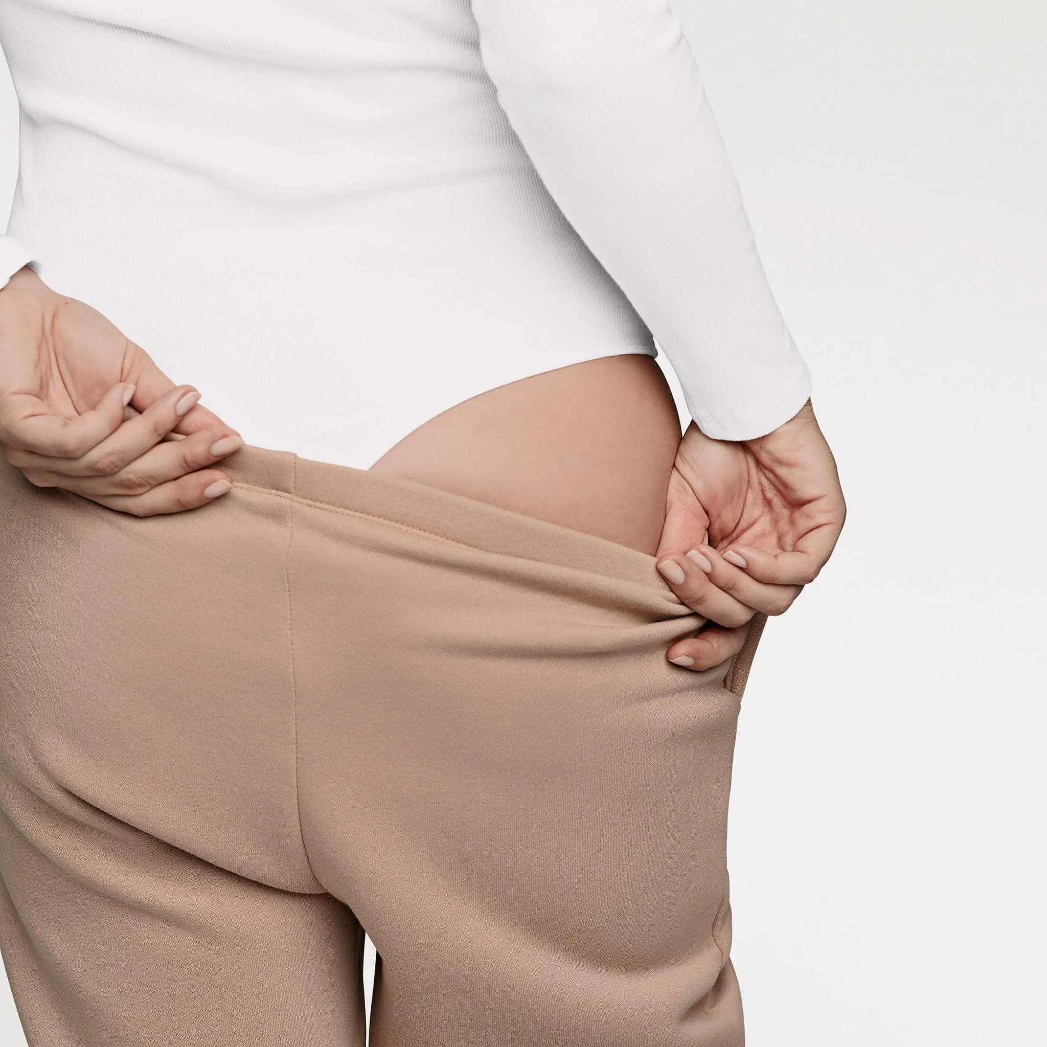 Long Sleeve Ribbed Crewneck Bodysuit | White sold by nuuds product image thumbnail 5