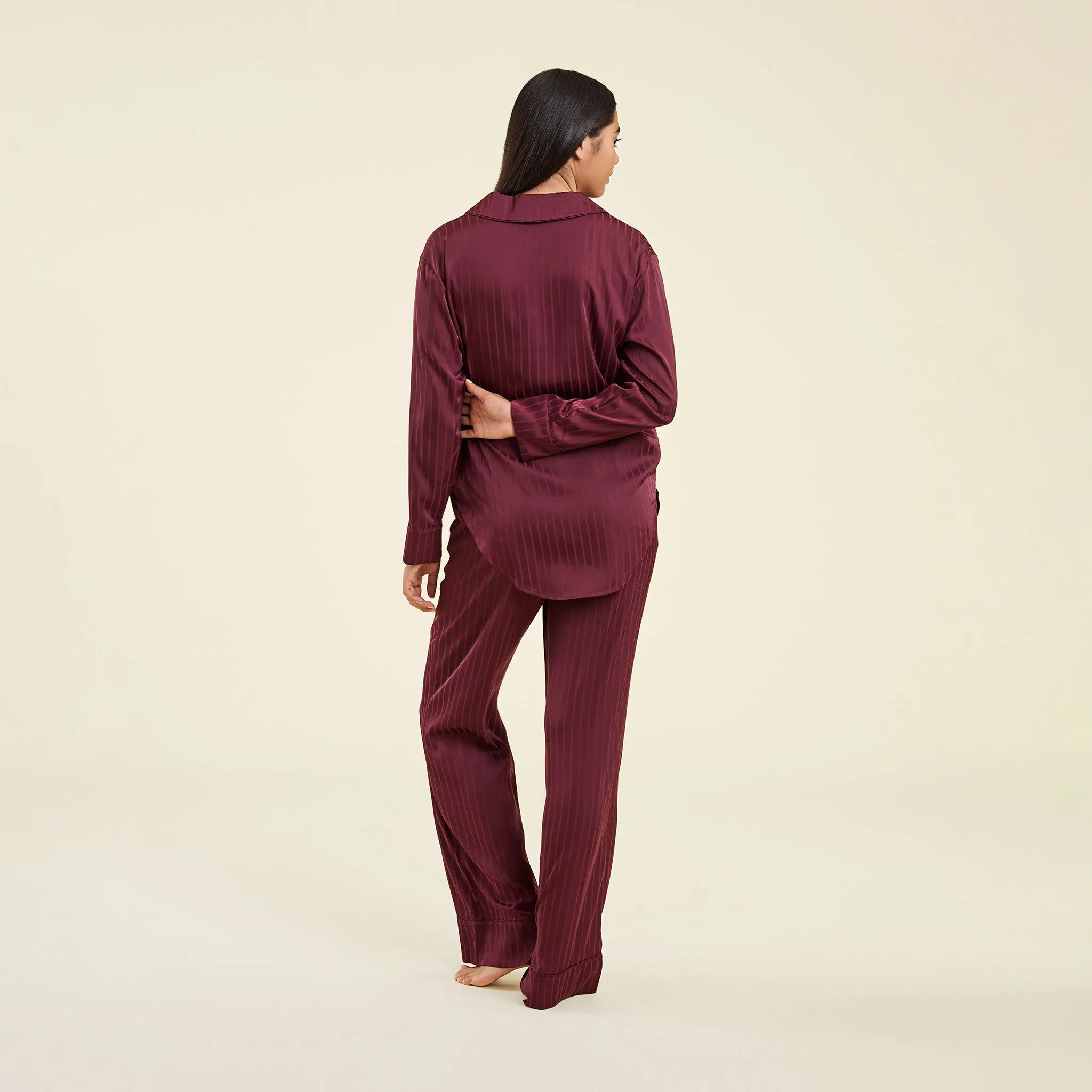 Satin Pajama Set | Merlot sold by nuuds product image thumbnail 4