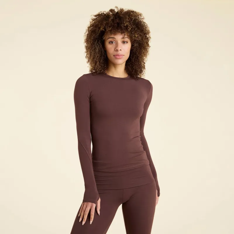 SwiftStretch Long Sleeve Shirt | Coffee sold by nuuds