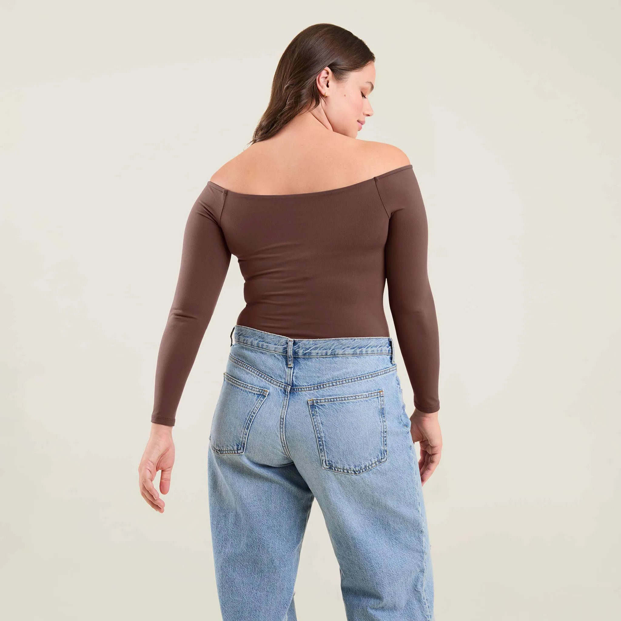 Off The Shoulder Bodysuit | Coffee sold by nuuds product image thumbnail 4