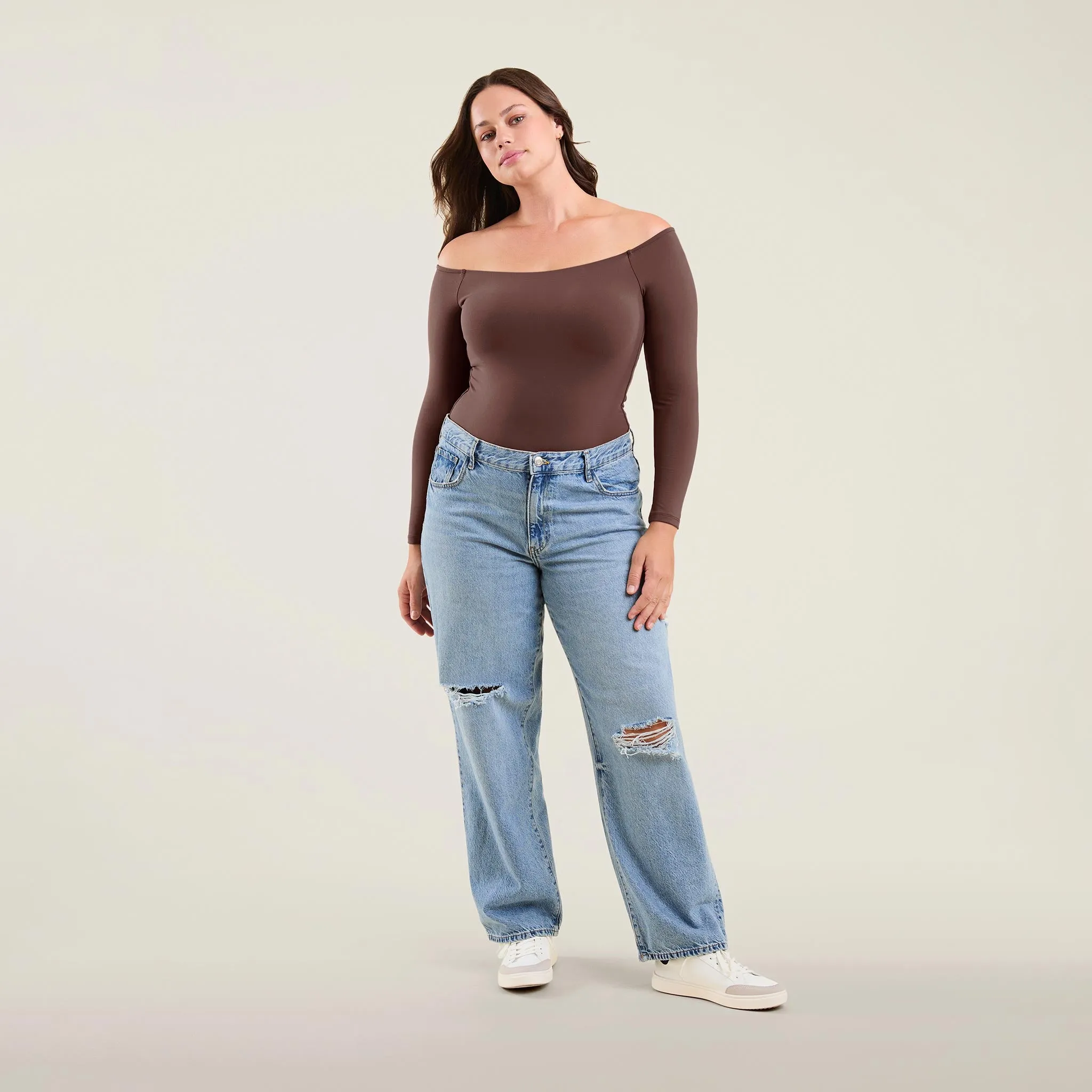 Off The Shoulder Bodysuit | Coffee sold by nuuds product image thumbnail 2