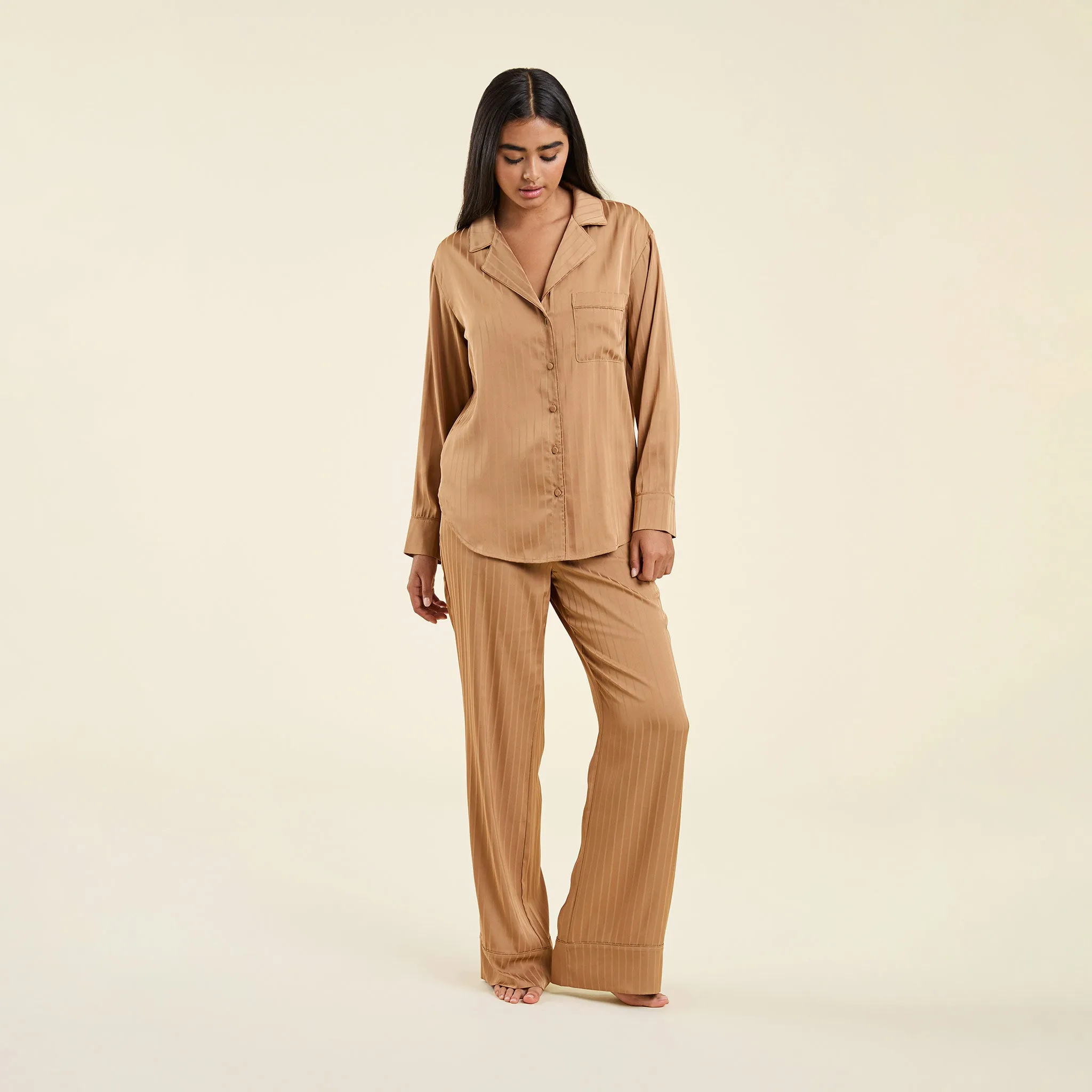 Satin Pajama Set | Cinnamon sold by nuuds product image thumbnail 2
