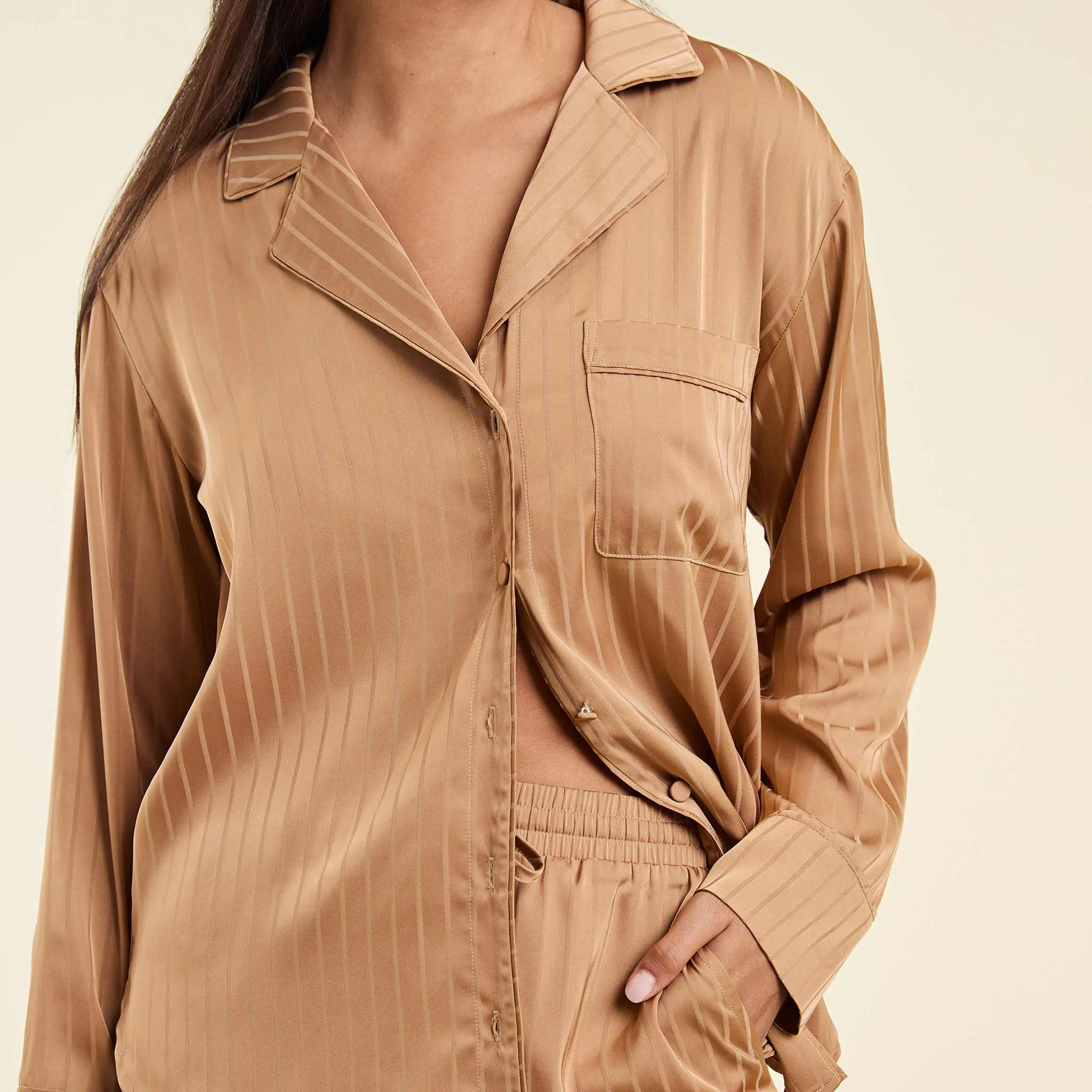 Satin Pajama Set | Cinnamon sold by nuuds product image thumbnail 5