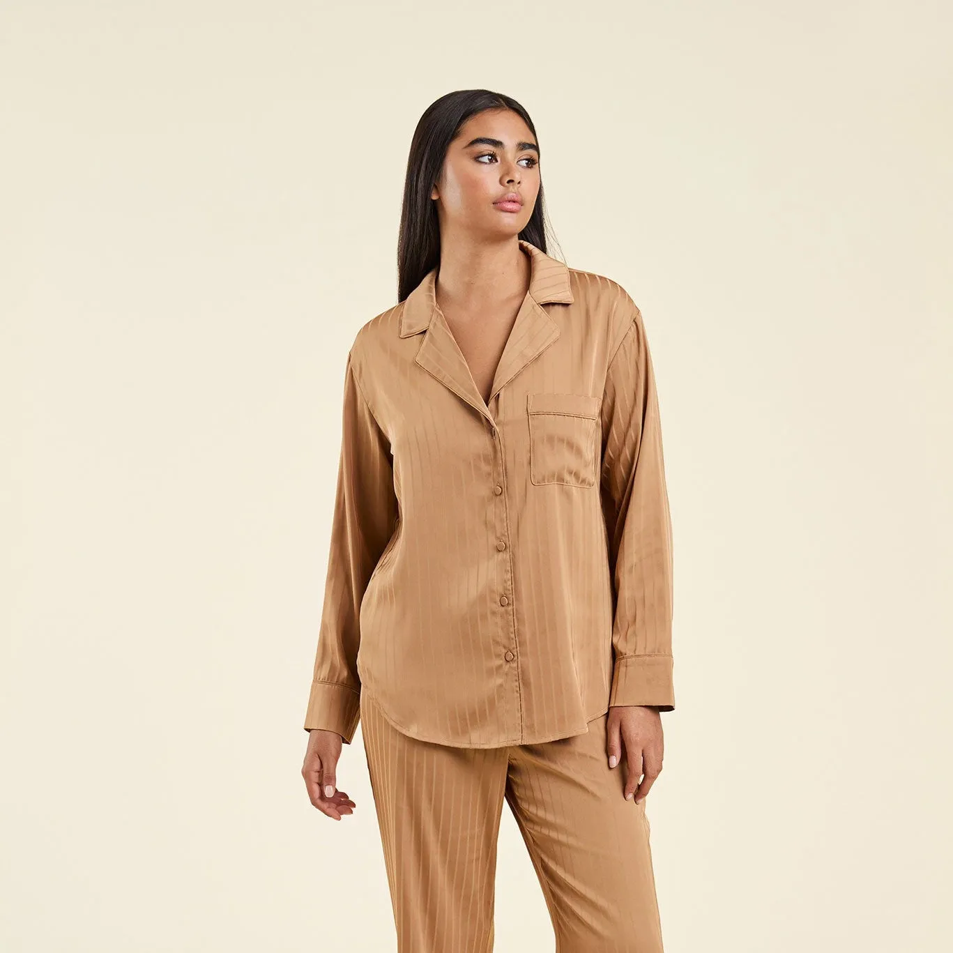 Satin Pajama Set | Cinnamon sold by nuuds