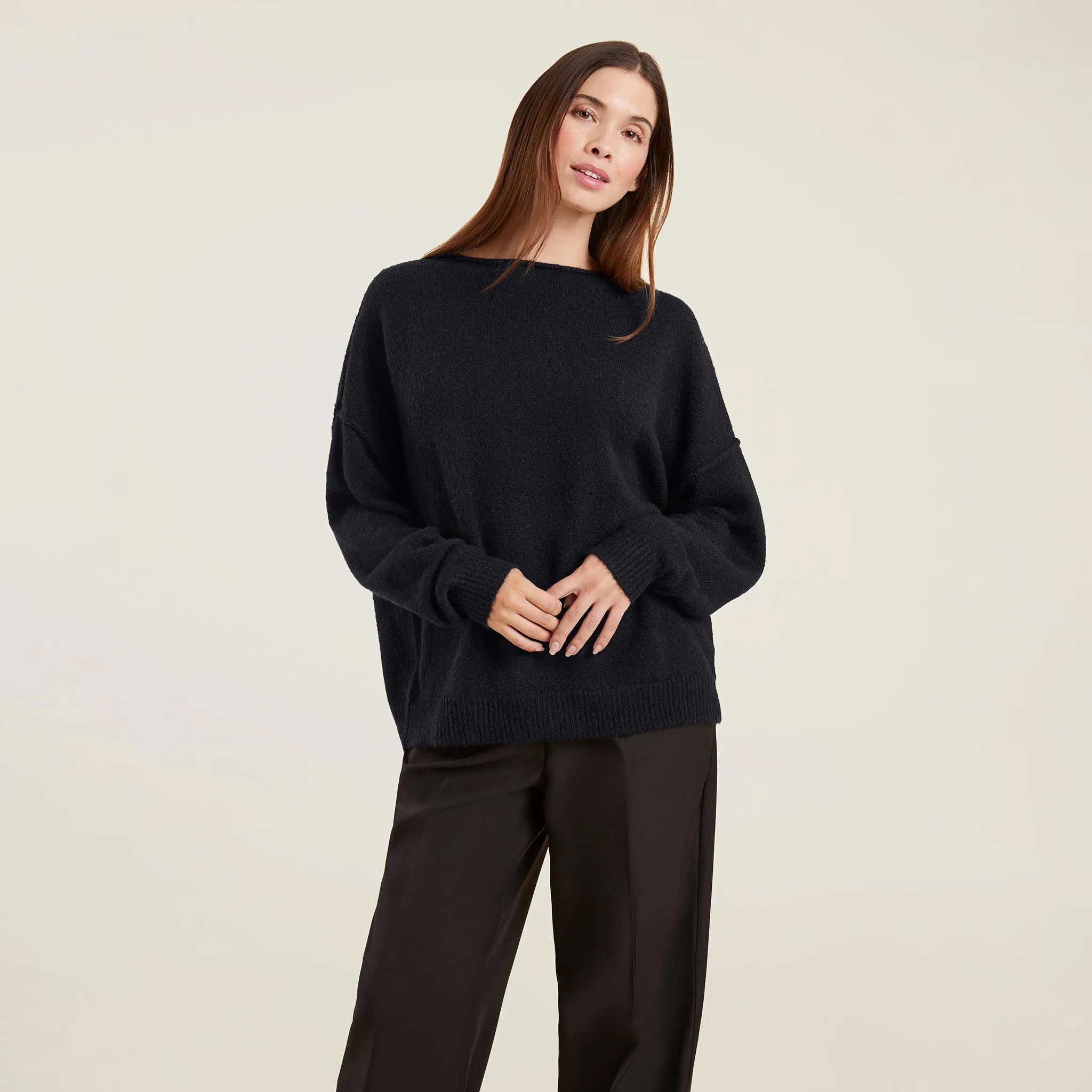 Cozy Knit Sweater | Black sold by nuuds