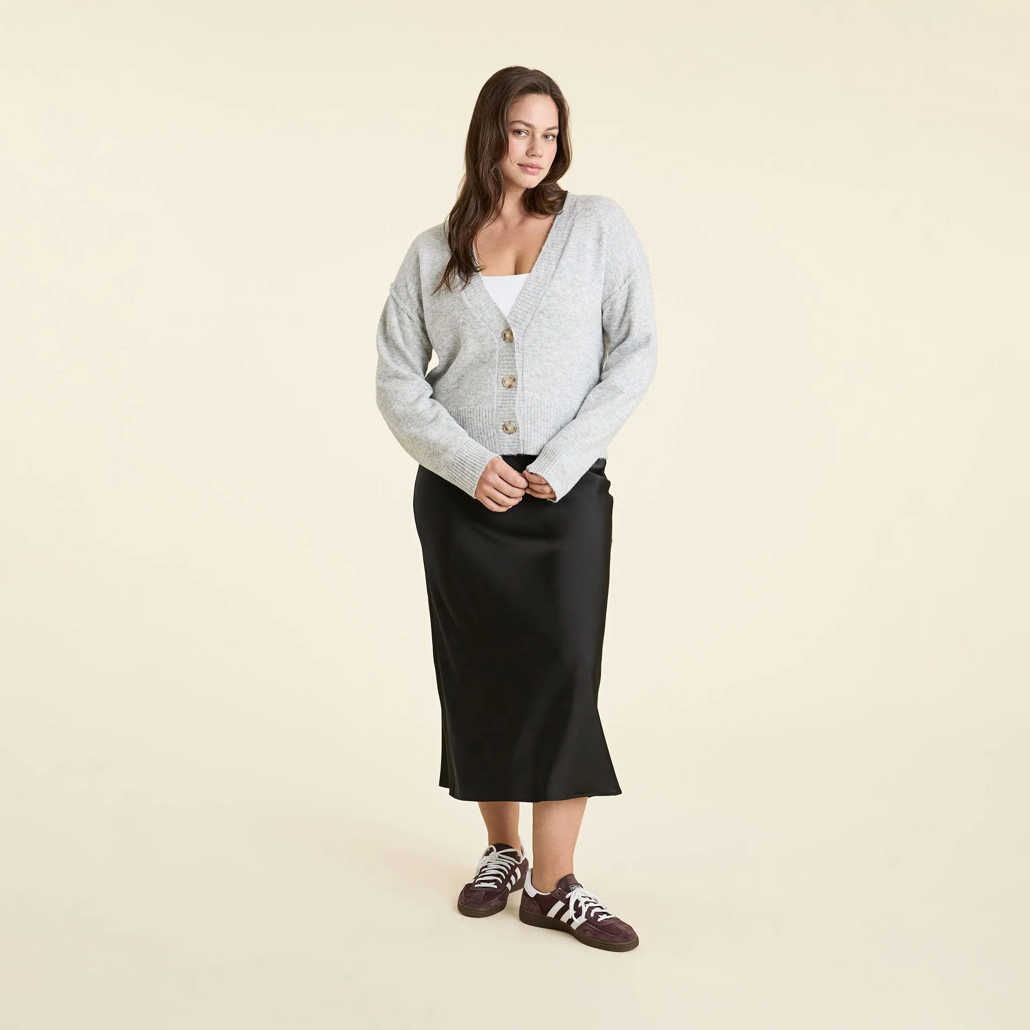 Cozy Knit Cardigan | Heather Grey sold by nuuds product image thumbnail 2