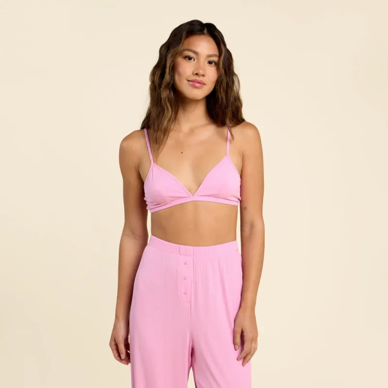 Mini Rib Bralette | Bubblegum Pink sold by nuuds