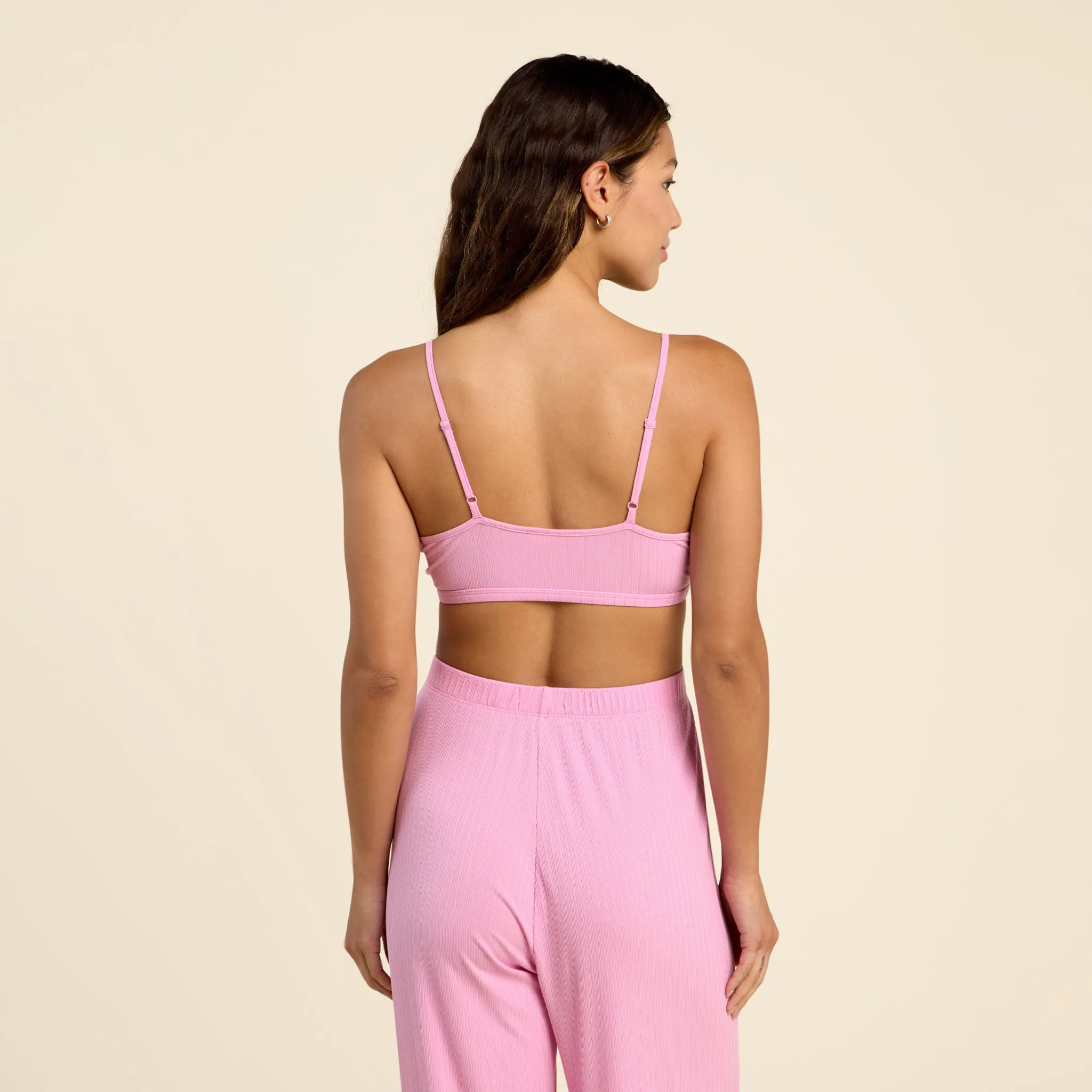 Mini Rib Bralette | Bubblegum Pink sold by nuuds product image thumbnail 4