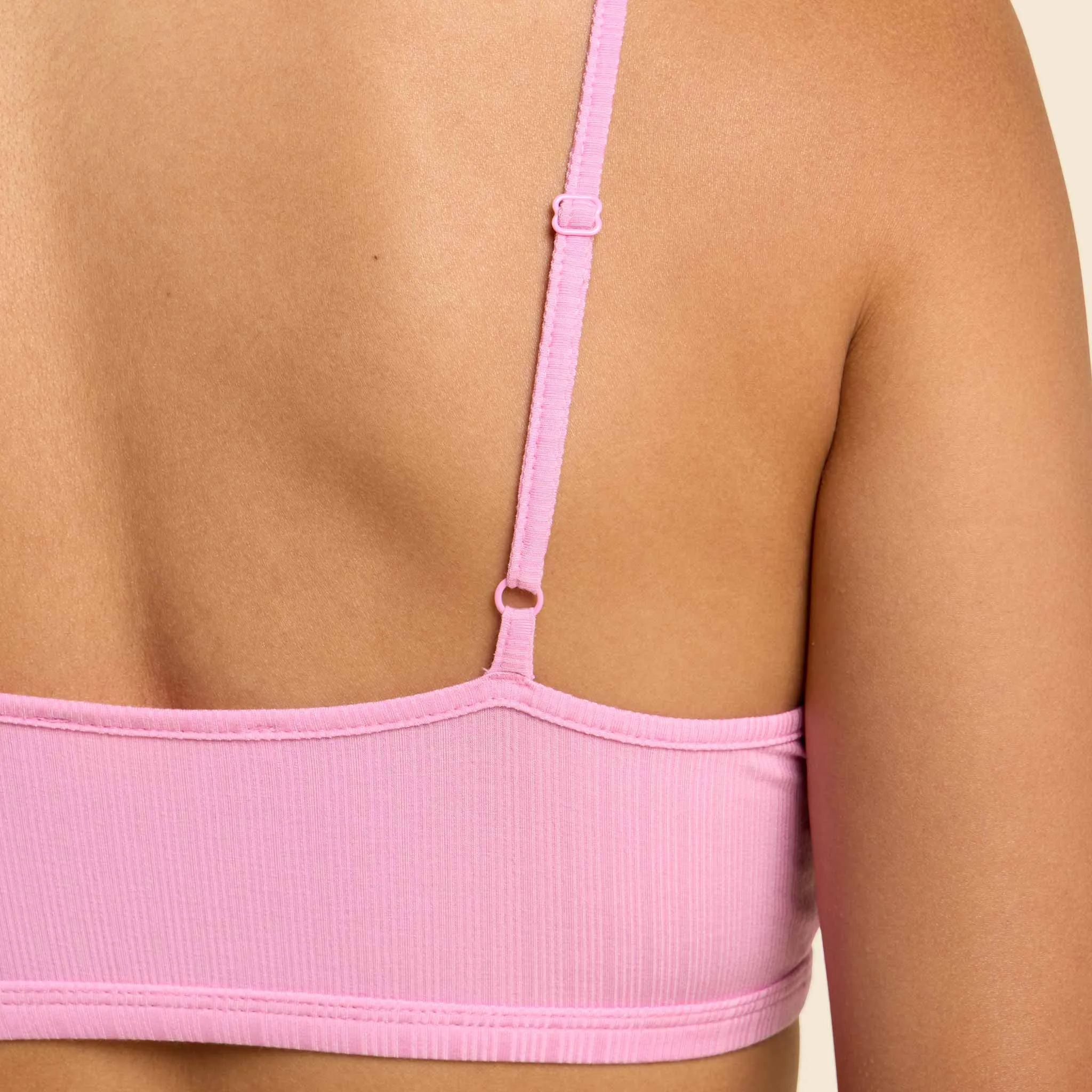 Mini Rib Bralette | Bubblegum Pink sold by nuuds product image thumbnail 5
