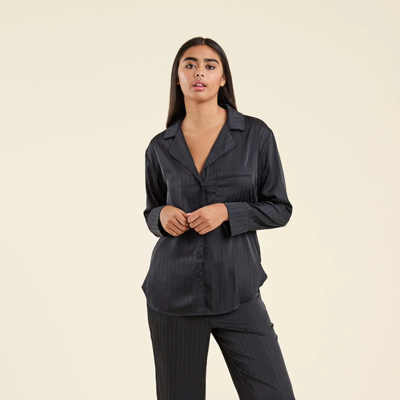 Satin Pajama Set | Black sold by nuuds