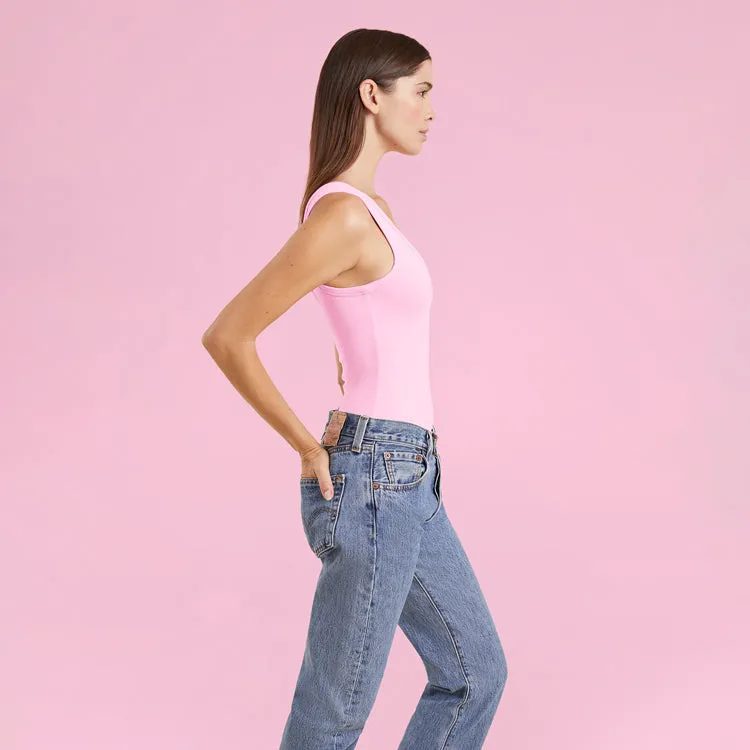 Seamless Scoop Tank Bodysuit | Bubblegum Pink sold by nuuds product image thumbnail 3