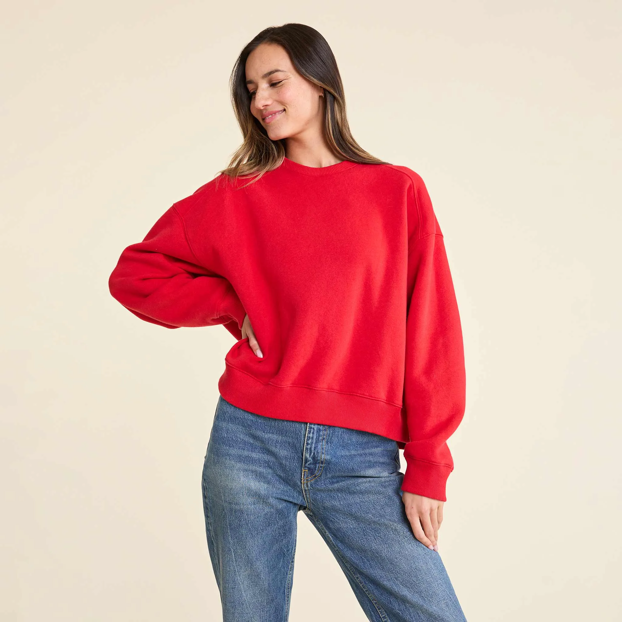 Classic Crewneck Sweatshirt | Cherry sold by nuuds