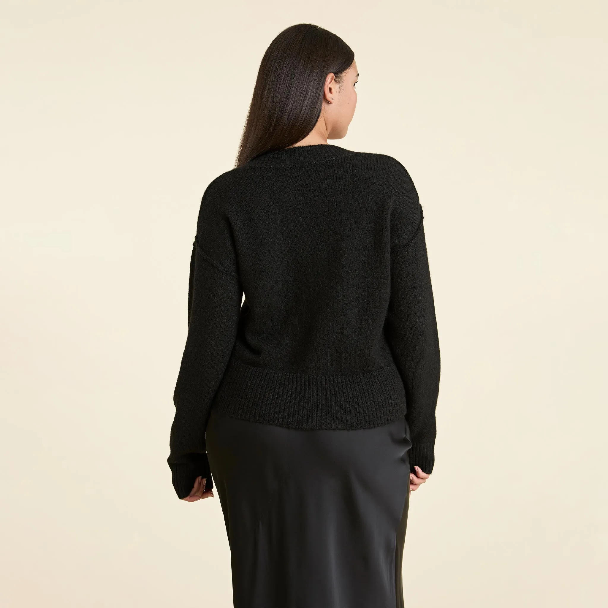Cozy Knit Cardigan | Black sold by nuuds product image thumbnail 4