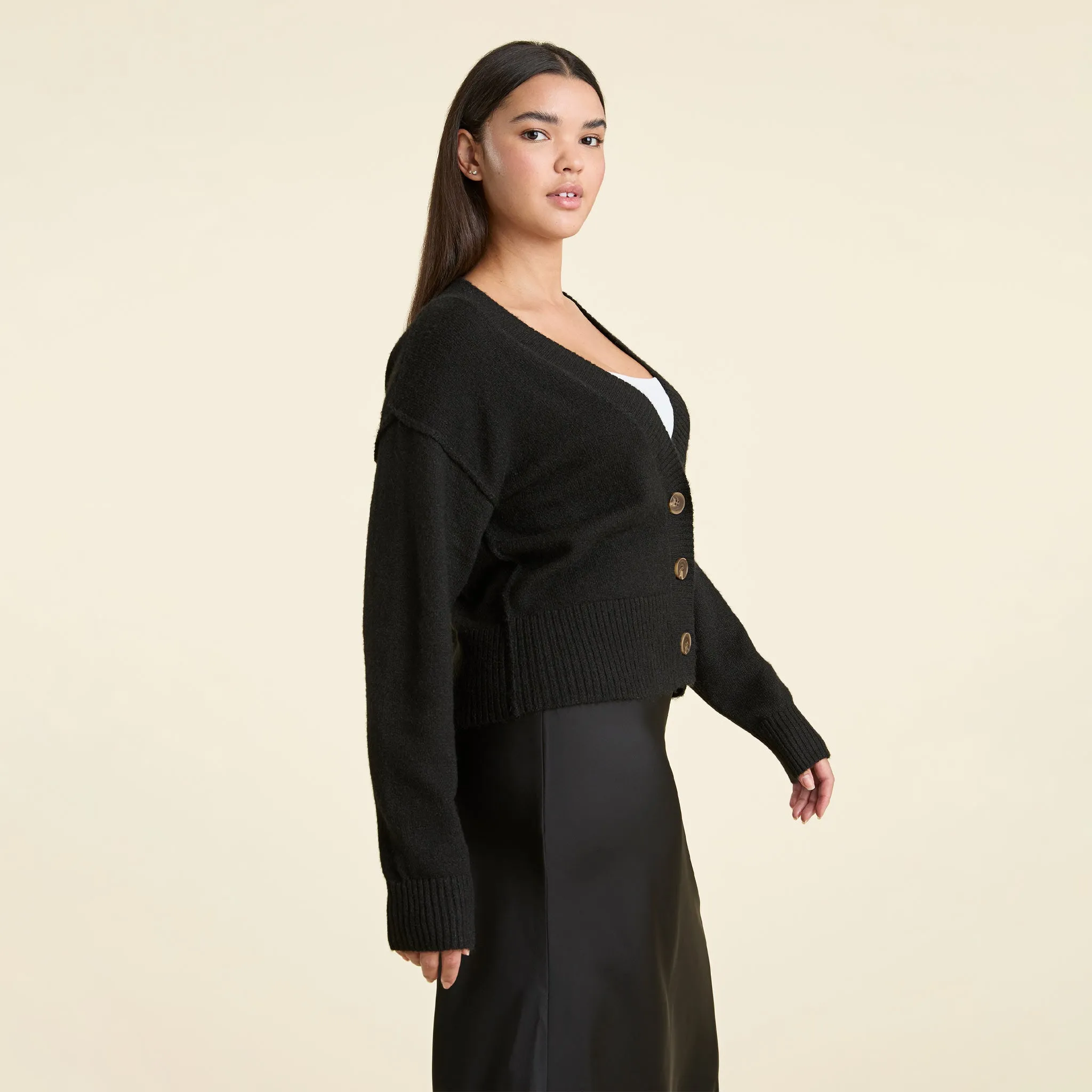 Cozy Knit Cardigan | Black sold by nuuds product image thumbnail 3