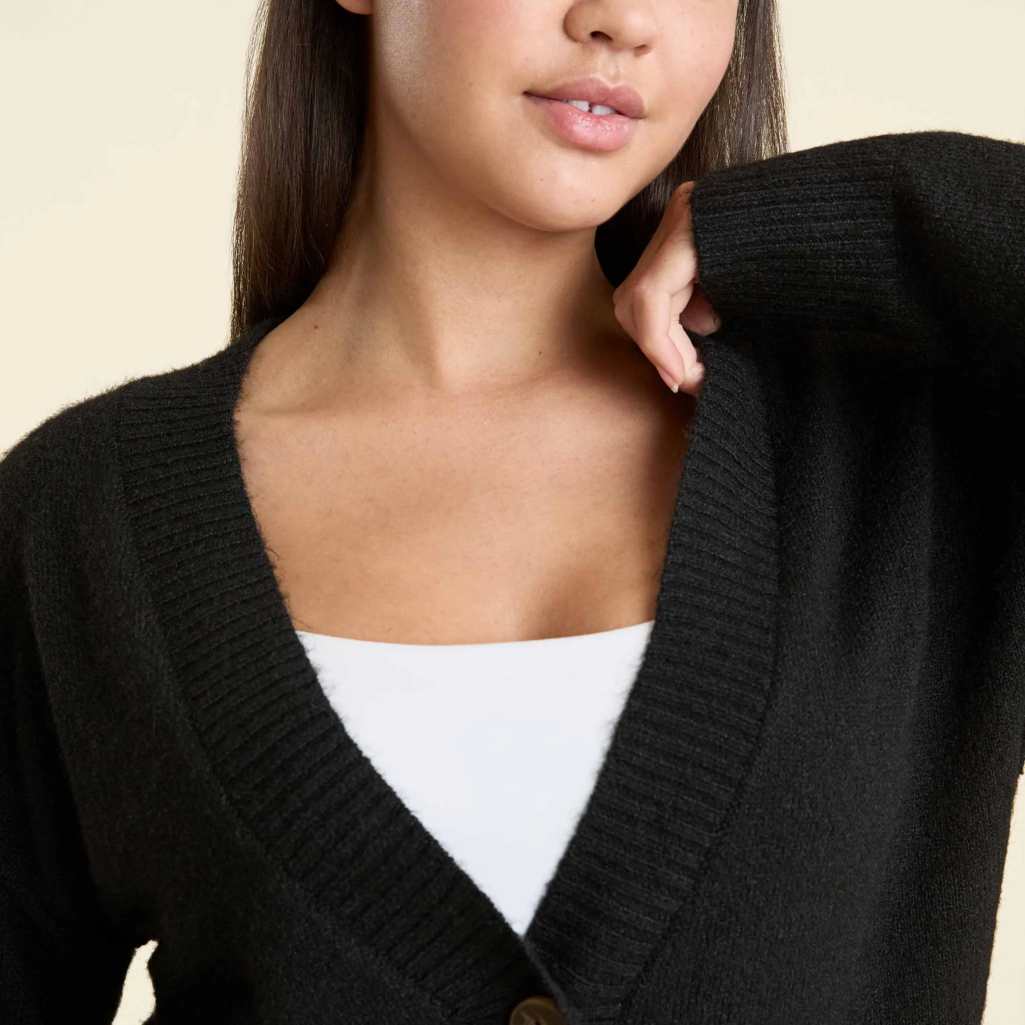 Cozy Knit Cardigan | Black sold by nuuds product image thumbnail 5