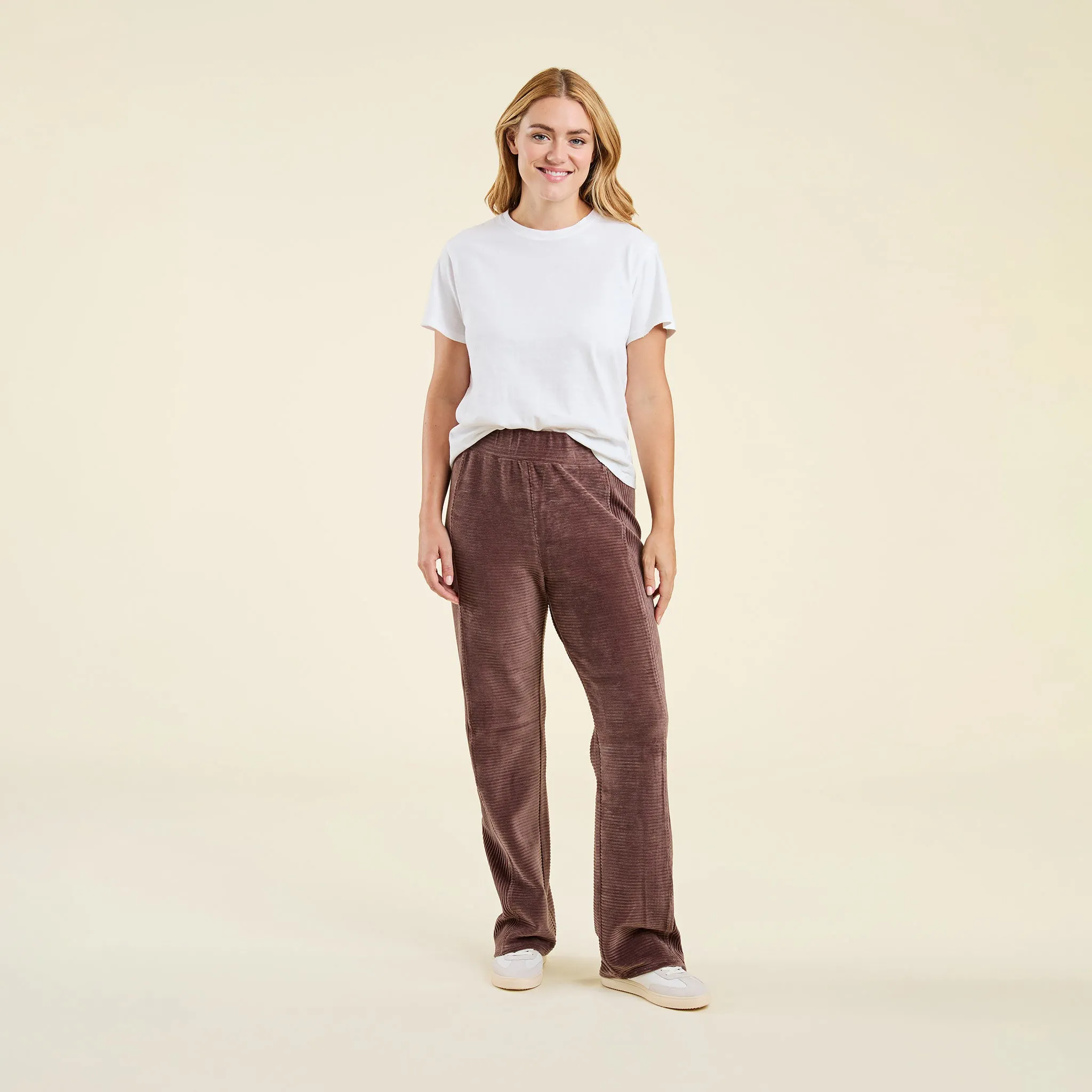 Textured Wide Leg Pant | Coffee sold by nuuds product image thumbnail 2