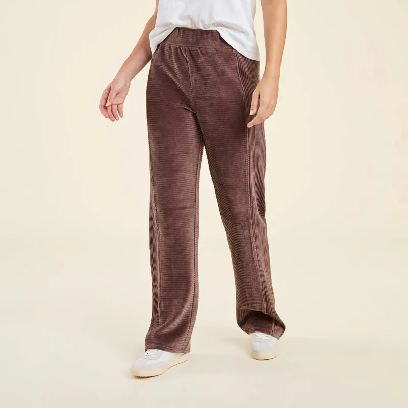 Textured Wide Leg Pant | Coffee sold by nuuds