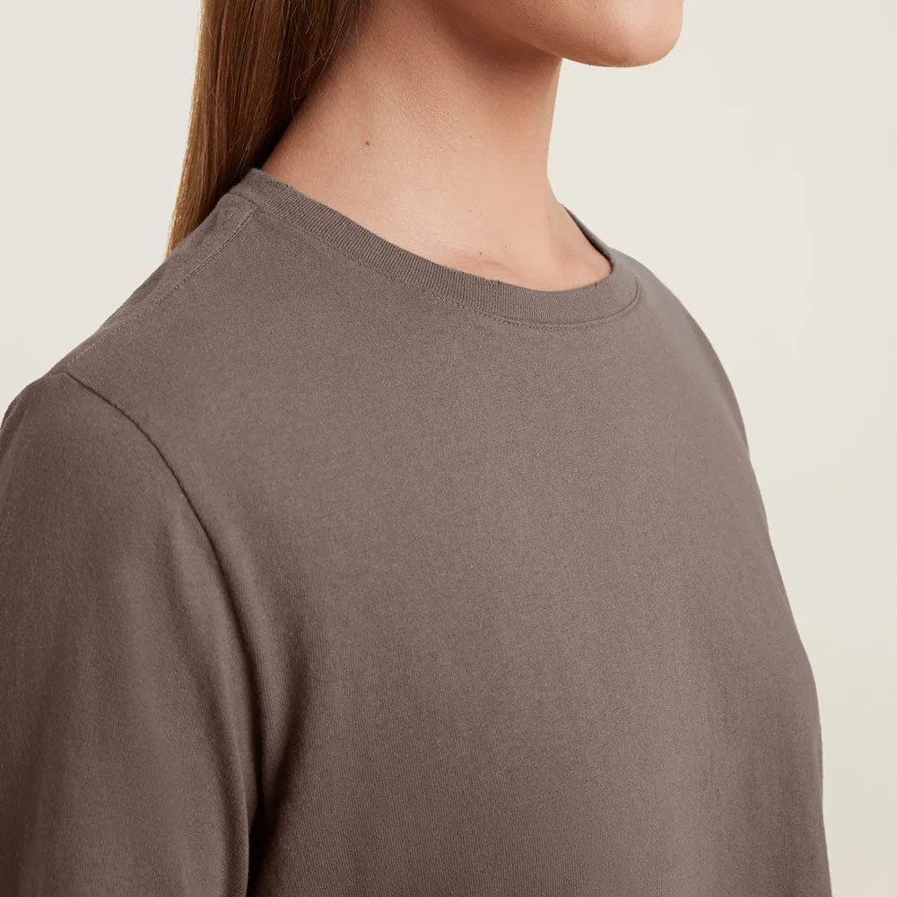 Vintage Cotton Long Sleeve Everyday T-Shirt | Mocha sold by nuuds product image thumbnail 5