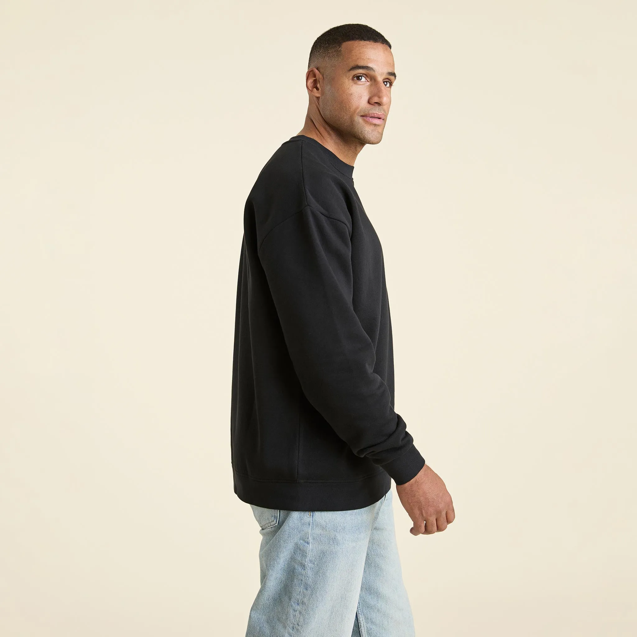Men's Classic Crewneck Sweatshirt | Black sold by nuuds product image thumbnail 3
