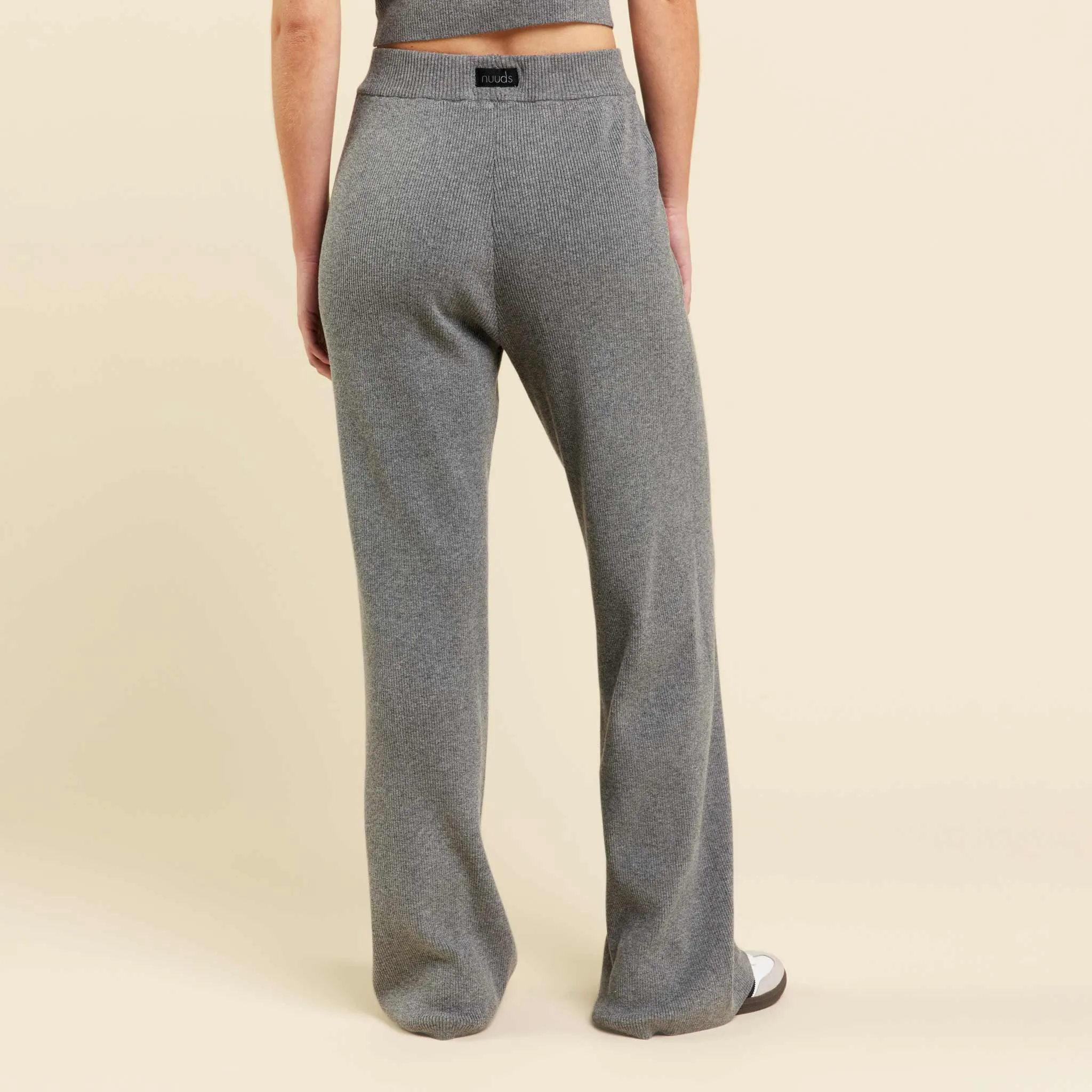Ribbed Sweater Wide Leg Pant | Charcoal sold by nuuds product image thumbnail 4