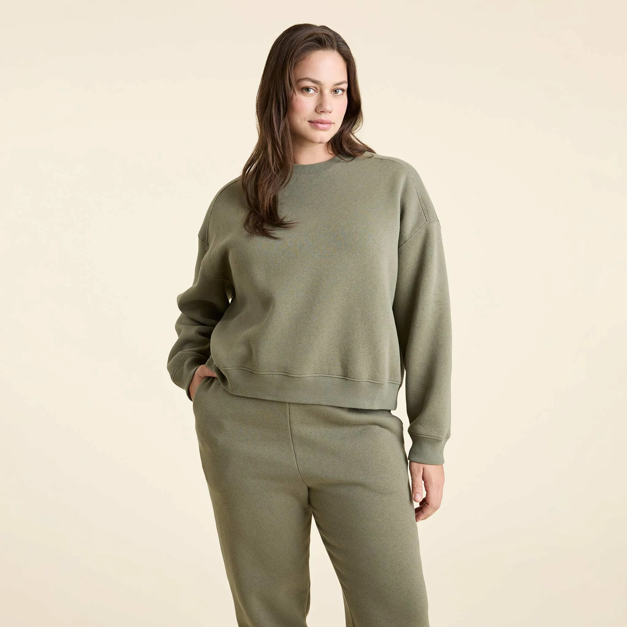 Classic Crewneck Sweatshirt | Olive sold by nuuds